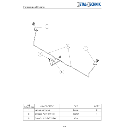 Części zamienne - Pług składany lekki